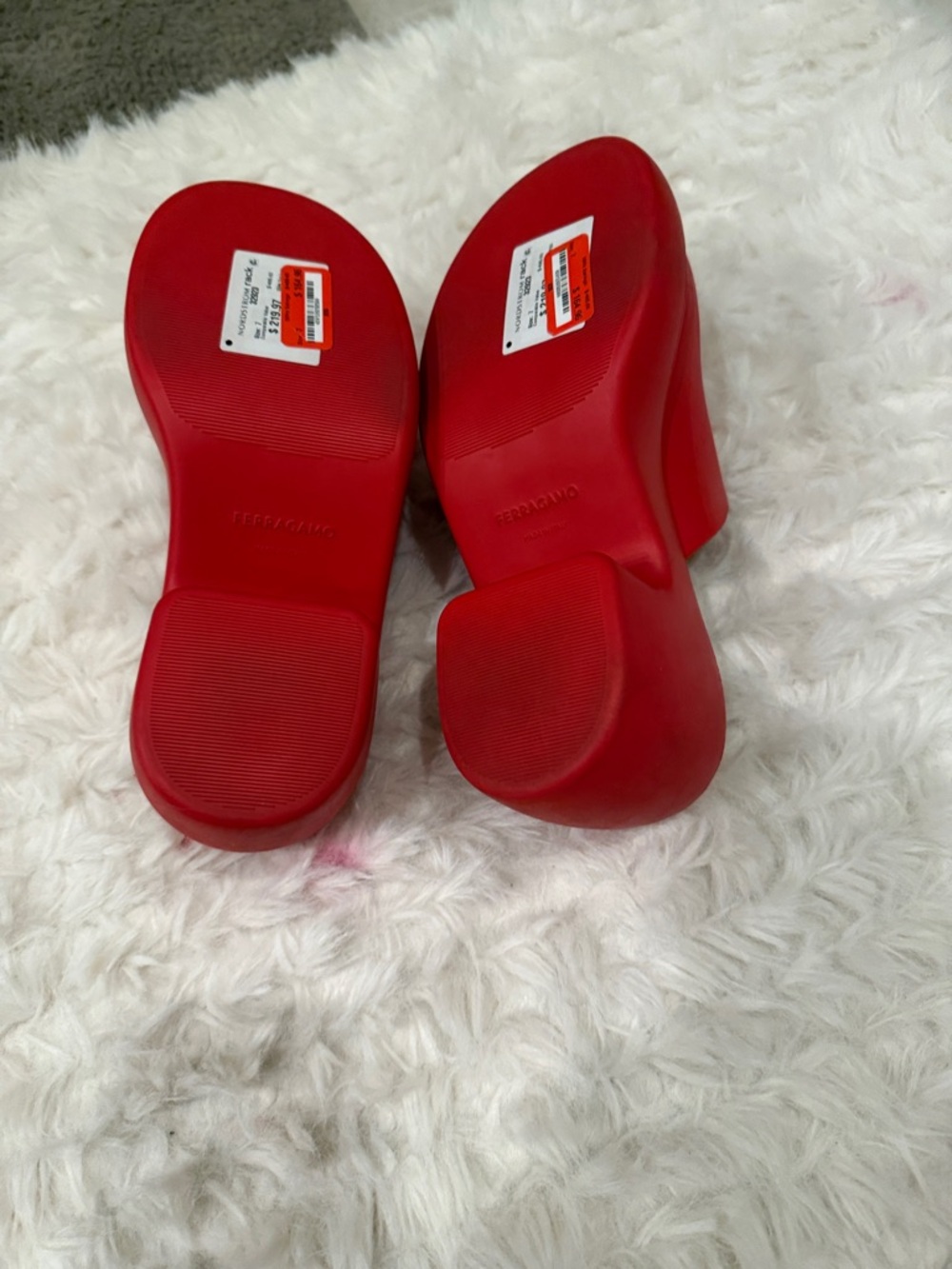 Salvatore Ferragamo Red Slide Mules - Picture 6 of 6